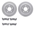 Dynamic Friction Co 4402-54014, Geospec Rotors w/Ultimate Duty  Brake Pads, High Resistance To Brake Fade, Silver 4402-54014